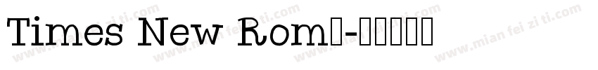 Times New Rom细字体转换